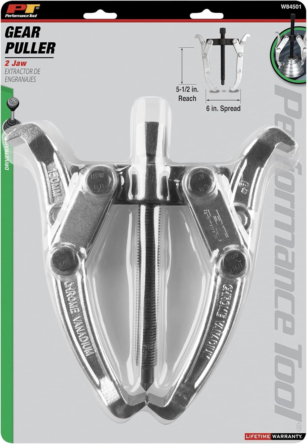 Performance Tool 2 Jaw 6-Inch Gear Puller by Performance Tool