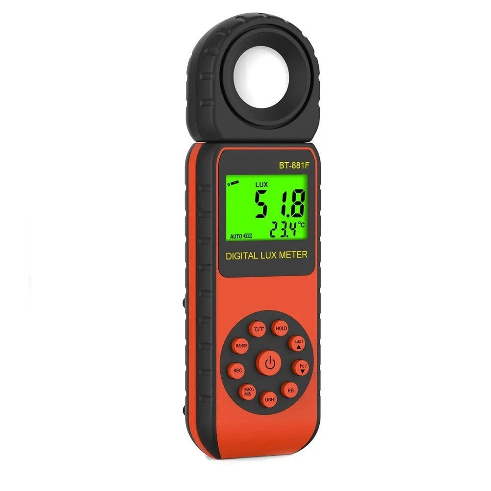 400000 Lux Digital Light Meter With Clear Lcd Display And Auto Power