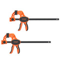 Jorgensen 12" 2-Pack Bar Clamp Set E-Z Hold F Clamp One-Handed