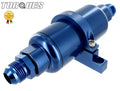 An -10 (an10 Jic-10) Blue Billet Fuel Filter 30 Micron and Billet