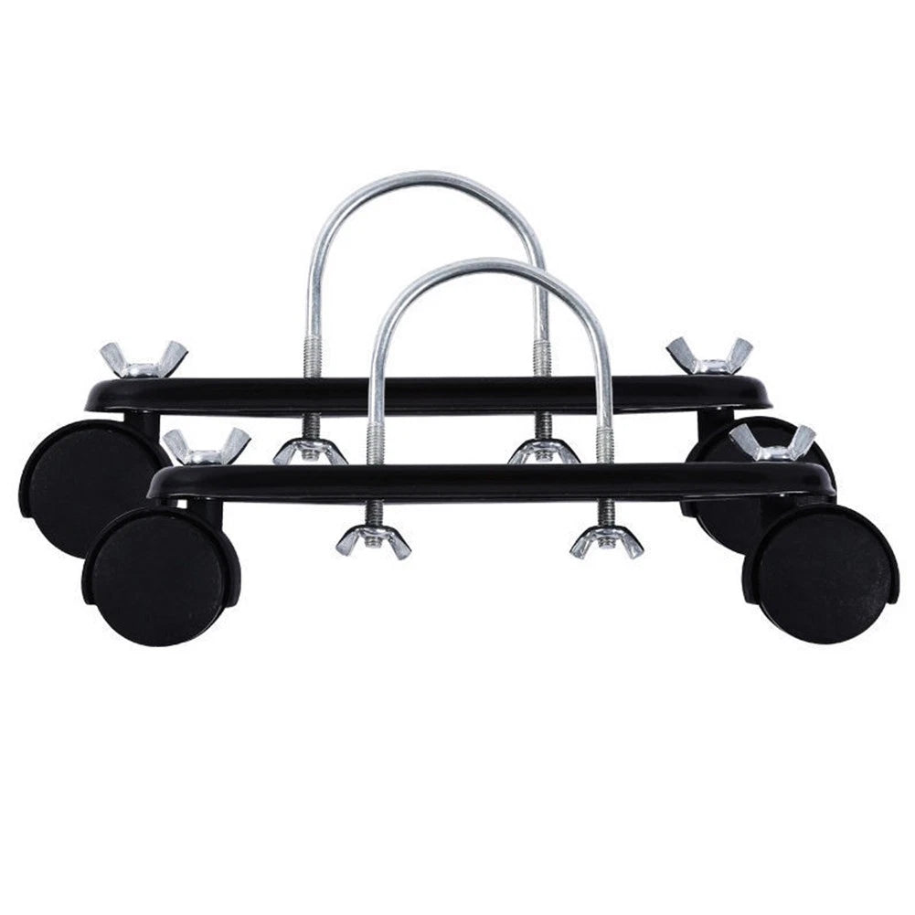 Electric Heater Mobile Pulley Bracket 2 Pack With Strong Carbon Steel