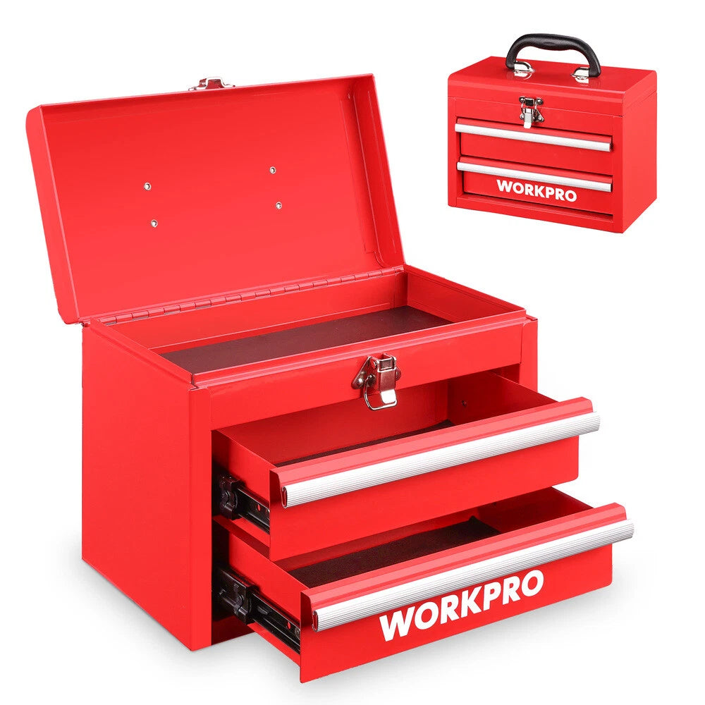 Workpro Portable Mini Tool Box Metal Tool Chest 2 | Built Supply Co