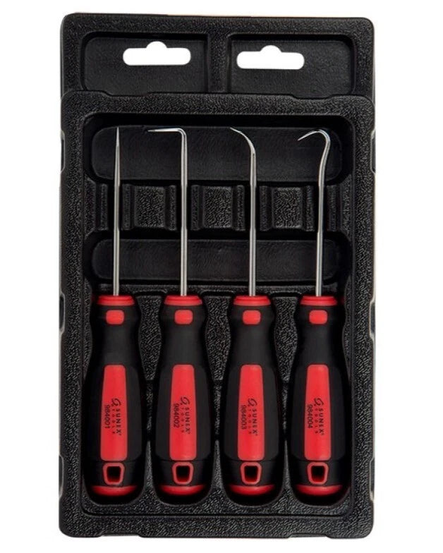 4pc SUNEX TOOLS 6-1/4" HOOK &amp; PICK SET #9840