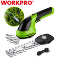 WORKPRO 2 in 1 Cordless Grass Shear &amp; Shrubbery Trimmer - Handheld Hedge Trimmer