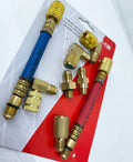 R134a R12 Ac Refrigeration Service Connector Acme Adapter Hoses Set