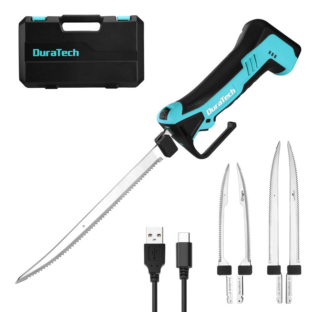 Duratech Cordless Electric Fillet Knife 8" & 10" Stainless Steel