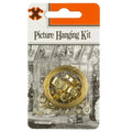 X-hooks Brass Picture Hanging Kit Hook Wire & Eye Set