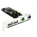 New Pci To Ps2 Ps/2 Usb 2.0 For Pc Keyboard Mouse Adapter Card