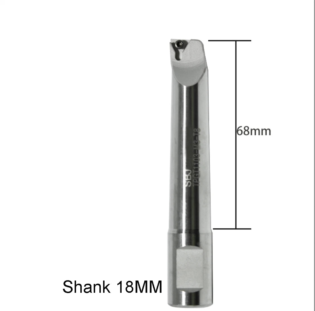 1PC 18MM x 68MM INDEXABLE BORING BAR AND 1PC TBGT09T304 CARBIDE INSERTS