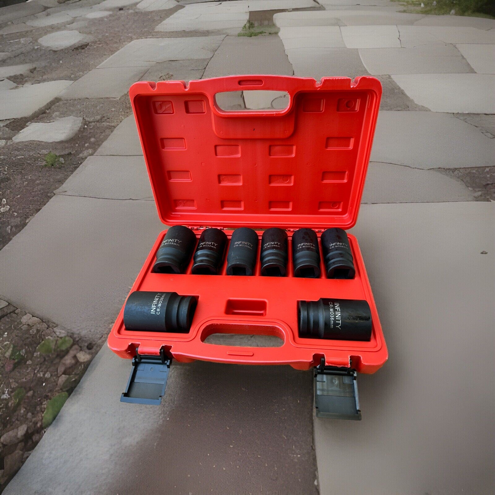 12pc 1/2-Drive Deep Impact Socket Set 10mm–24mm Cr-MO w/Case