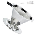 Coffee Dripper Stainless Steel 4.72in Fits Mugs Cups No Paper Filter