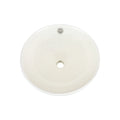 Rok Round Bowl Shaped Bathroom Vessel Sink, 16-1/2" Diameter, Ivory