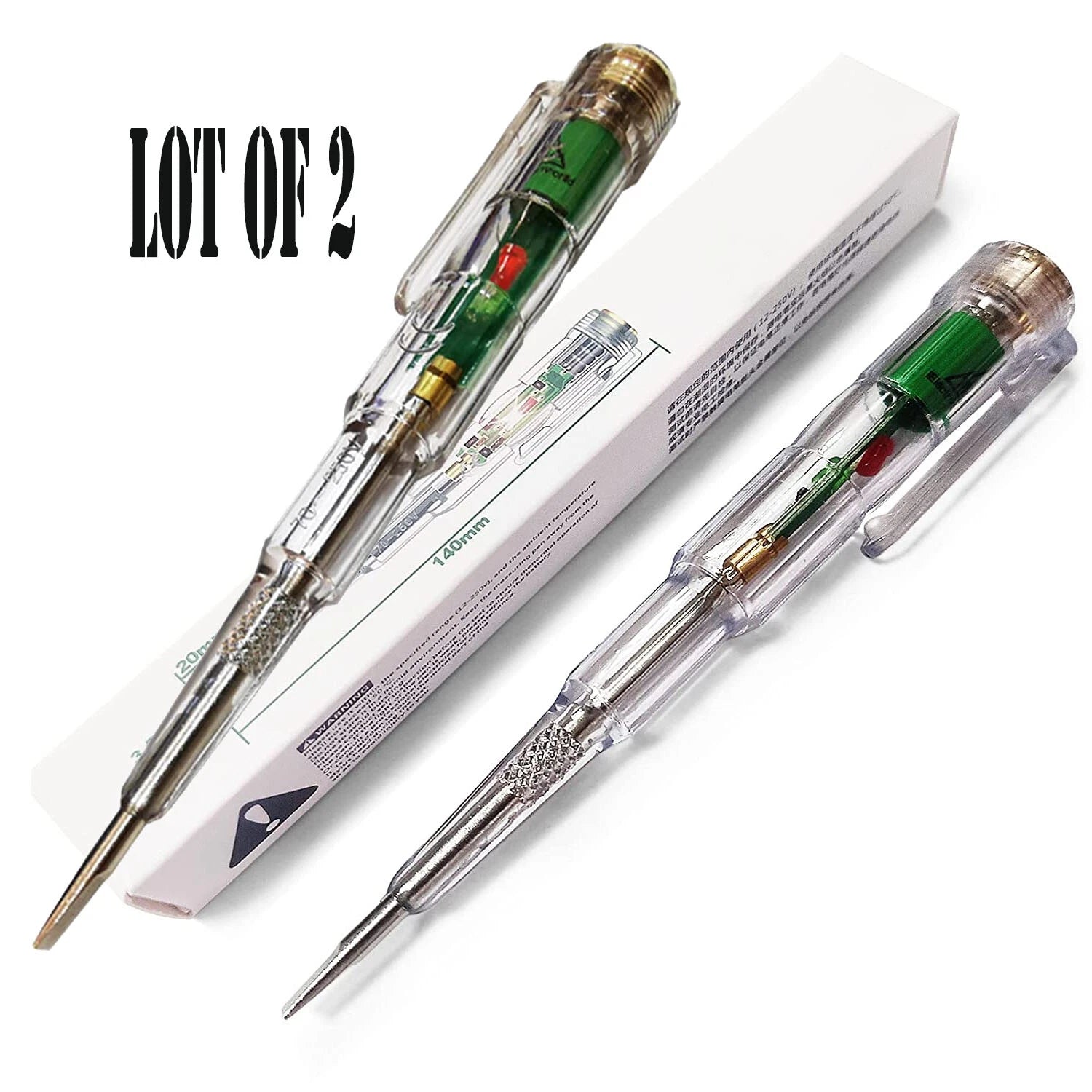 Lot 2 Non-contact Induction Voltage Electrical Tester Pen Live/null