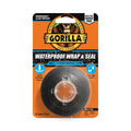 Gorilla Waterproof WRAP & SEAL Tape Black 2.4m Roll Self-Fusing Repair