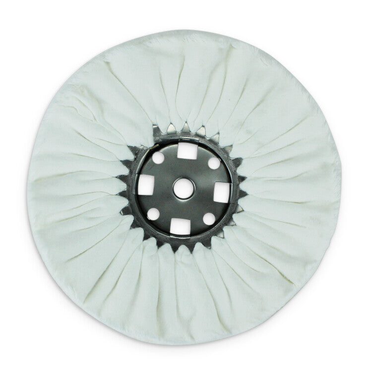 10" White Domet Flannel Airway Polishing Wheel 3" Center Plate x 5/8"