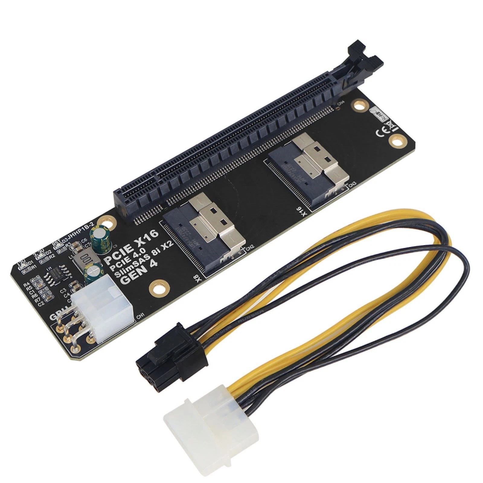 Slimsas 8i X2 To Pcie4.0 X16 Slot Adapter Sff8654 | Built Supply Co