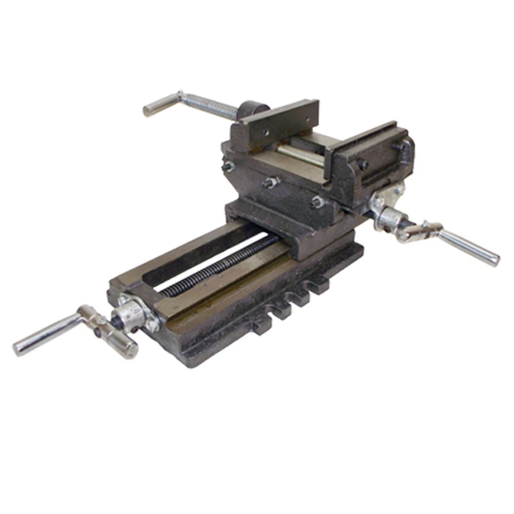 2 Way 4" Jaw Cross Vise Cross Slide Drill Clamp Holder Drilling