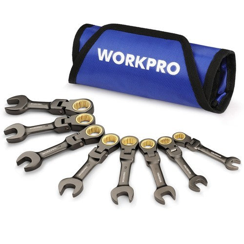 WORKPRO 8-Piece Stubby Ratcheting Wrench Set by WORKPRO