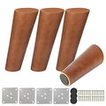 Dark Brown Wooden Tapered Oblique Furniture Leg-set Furniture