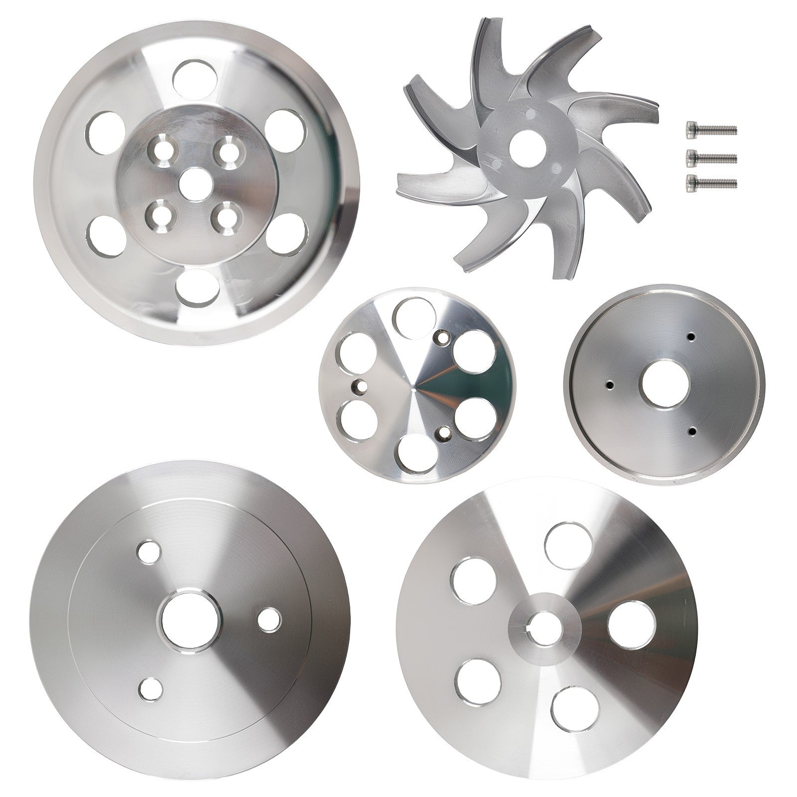 Crankshaft Pulley Kit for Small Block Chevy 283-350 Aluminum Triple