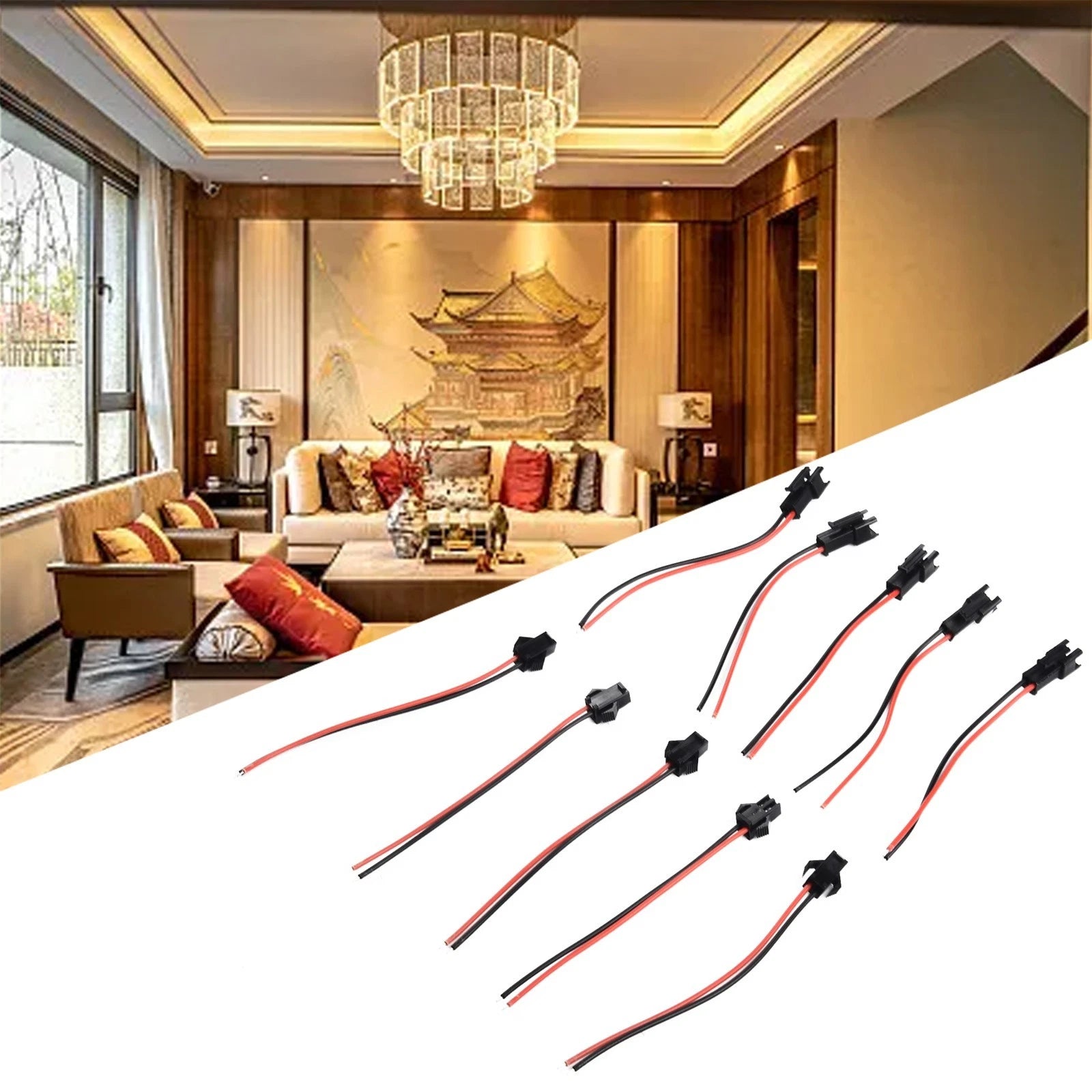 Wires Connected Cable Connector Red/ Black Professional High Quality