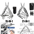 NEW Multitool 15-In-1/21-in-<wbr/>1 Stainless Steel Multi Tool Pocket Knife Plier Tool