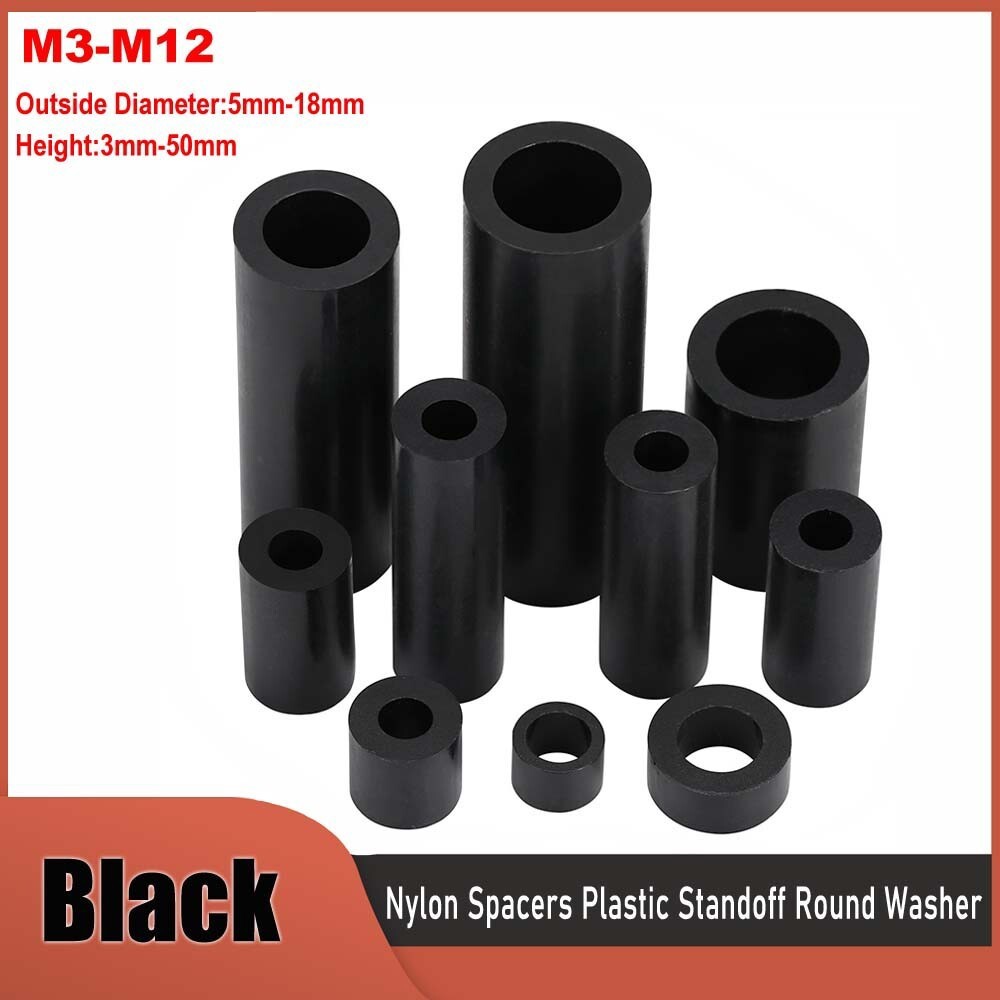 Black Nylon Spacers Plastic Standoff