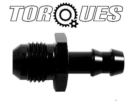 AN -8 (8AN AN8) Male To 10mm Hose Barbed Fitting Adapter In Black