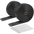2" Wide Black Fiberglass 50ft Exhaust Header Wrap & | Built Supply Co