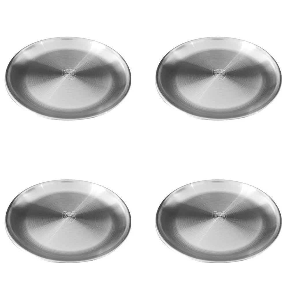 Round Stainless Steel Dinner Dishes 304 For Camping For Picnic Serving