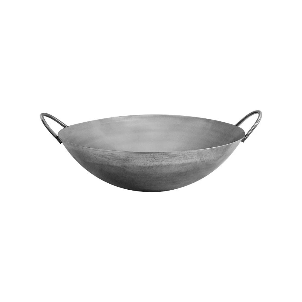 Carbon Steel Chinese Cantonese Style Wok Pan Frying Pan,20 Inch,two