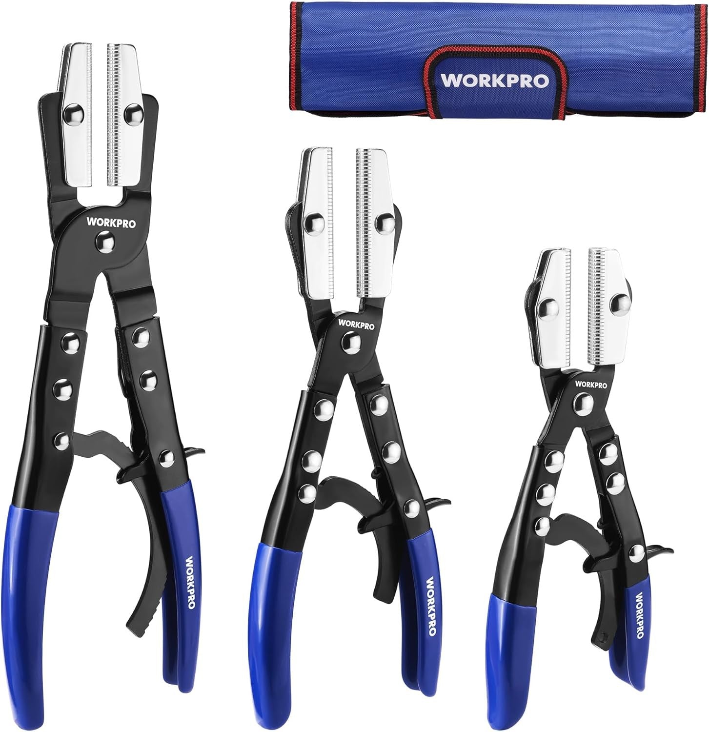 WORKPRO 3-Piece 8, 10, 12 Inch Locking Hose Pinch Pliers Set by WORKPRO