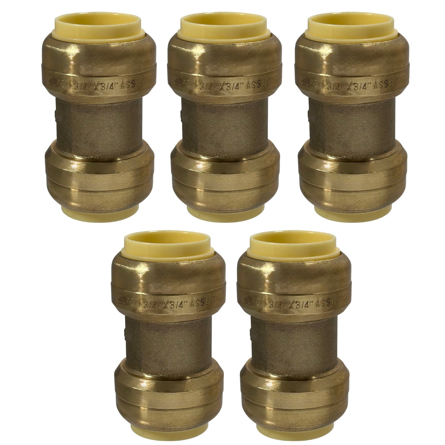 XFITTING 3/4" x 3/4" Push Fit Coupling 5 Pack