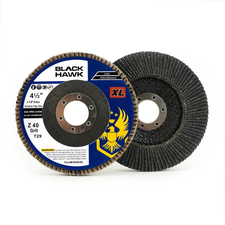 5 Pack 4.5" x 7/8" XL 40 Grit High Density Flap Discs Jumbo Grinding Wheels T29