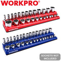 Workpro 3/8" Magnetic Socket Organizer Set Sae & | Built Supply Co