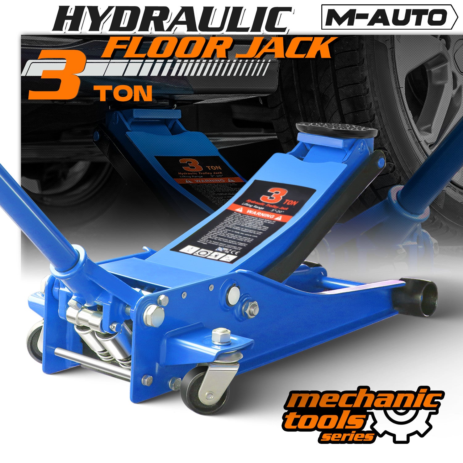 3Ton 6000LBS Mini Lifting Hydraulic Heavy Duty Steel Fl