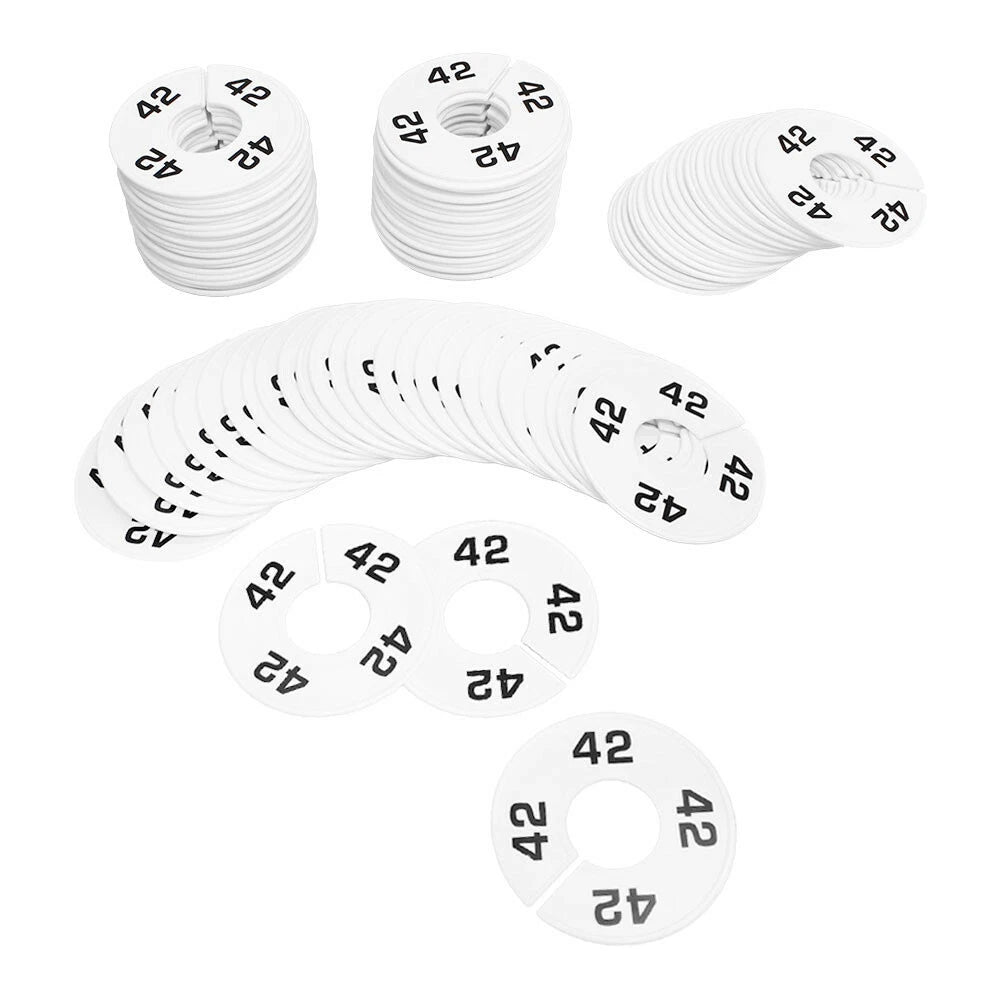 Hangers Retail Clothing Rack 3-1/2" Round Plastic Size 42 Dividers