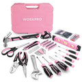 WORKPRO 258PC Pink Home Tool Set Portable Hand Tool Set w/Screwdriver Hammer NEW