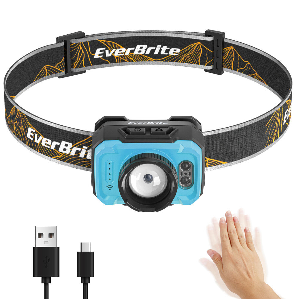 EverBrite 600Lumen Rechargeable Zoomable Headlamp Head Light