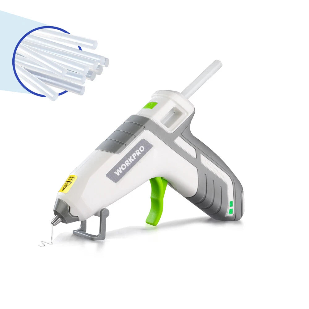 WORKPRO 3.6V Cordless Rechargeable Hot Glue Gun USB-C Less-drip Hot Glue Gun USA