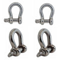 Mil Spec 316 Stainless Steel 1/2" Screw Pin Anchor Shackle 3,000 Lb