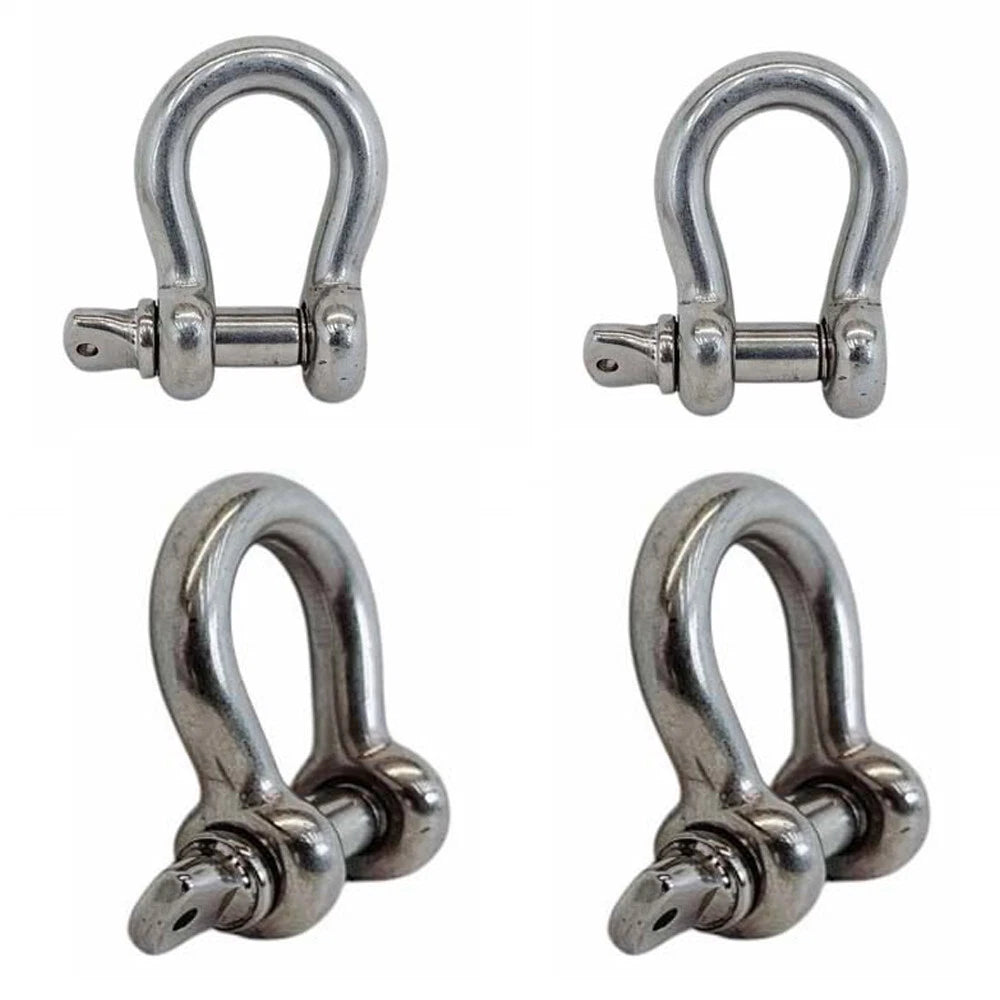 Mil Spec 316 Stainless Steel 1/2" Screw Pin Anchor Shackle 3,000 Lb