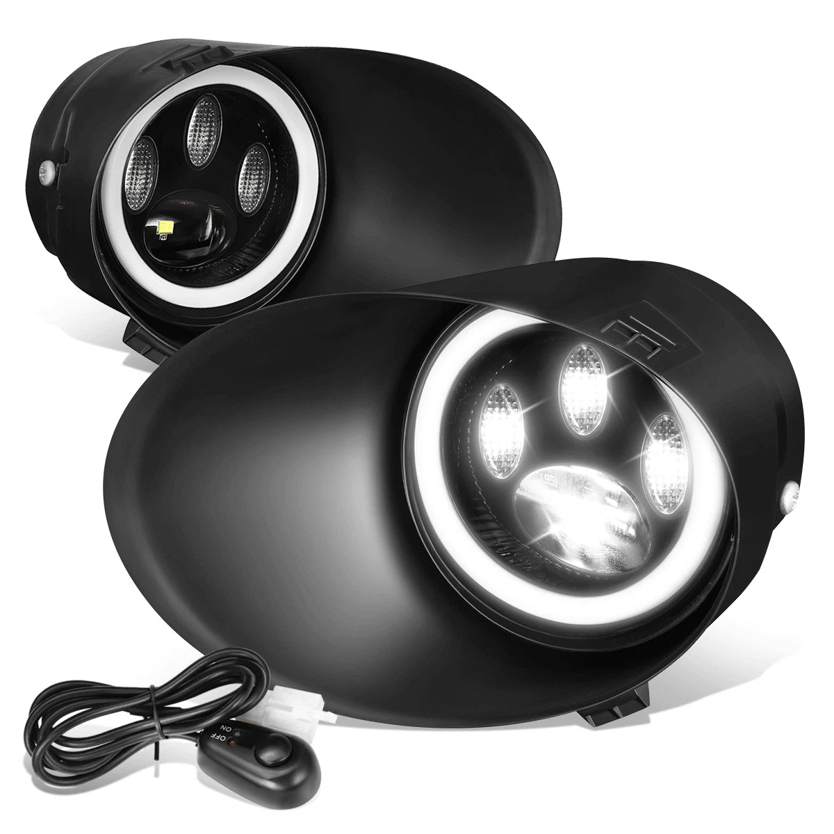 Fit 05-13 Tacoma Tunda Paw Print Projector Led Fog Light Lamps