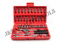 46pc 1/4" Drive Ratchet Socket Wrench Set