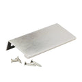 Rok 3-5/32" Finger Edge Pull Brushed Stainless Steel Door Drawer