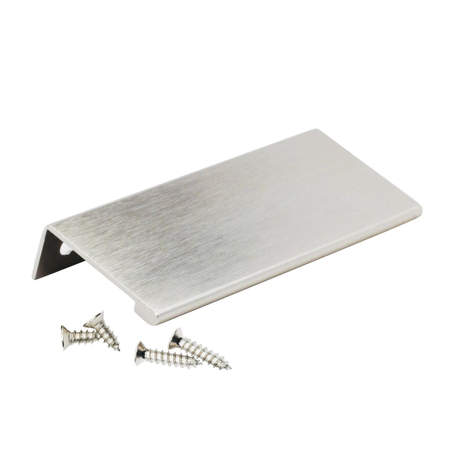 Rok 3-5/32" Finger Edge Pull Brushed Stainless Steel Door Drawer