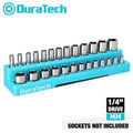 DURATECH Magnetic Socket Organizer 1/4" Drive Metric Sockets Holders