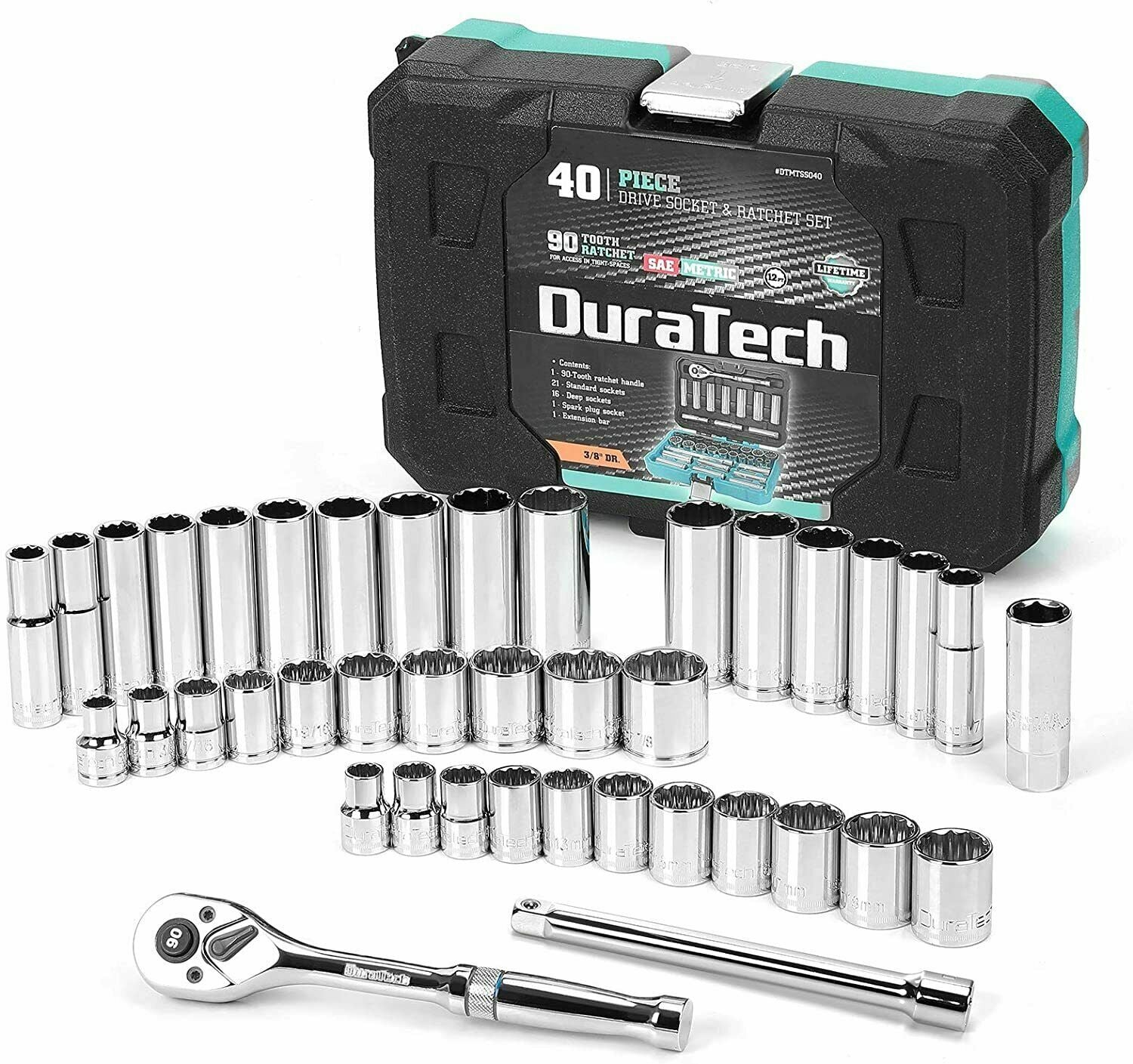 DURATECH 40-Piece Mechanics Socket Set by DURATECH
