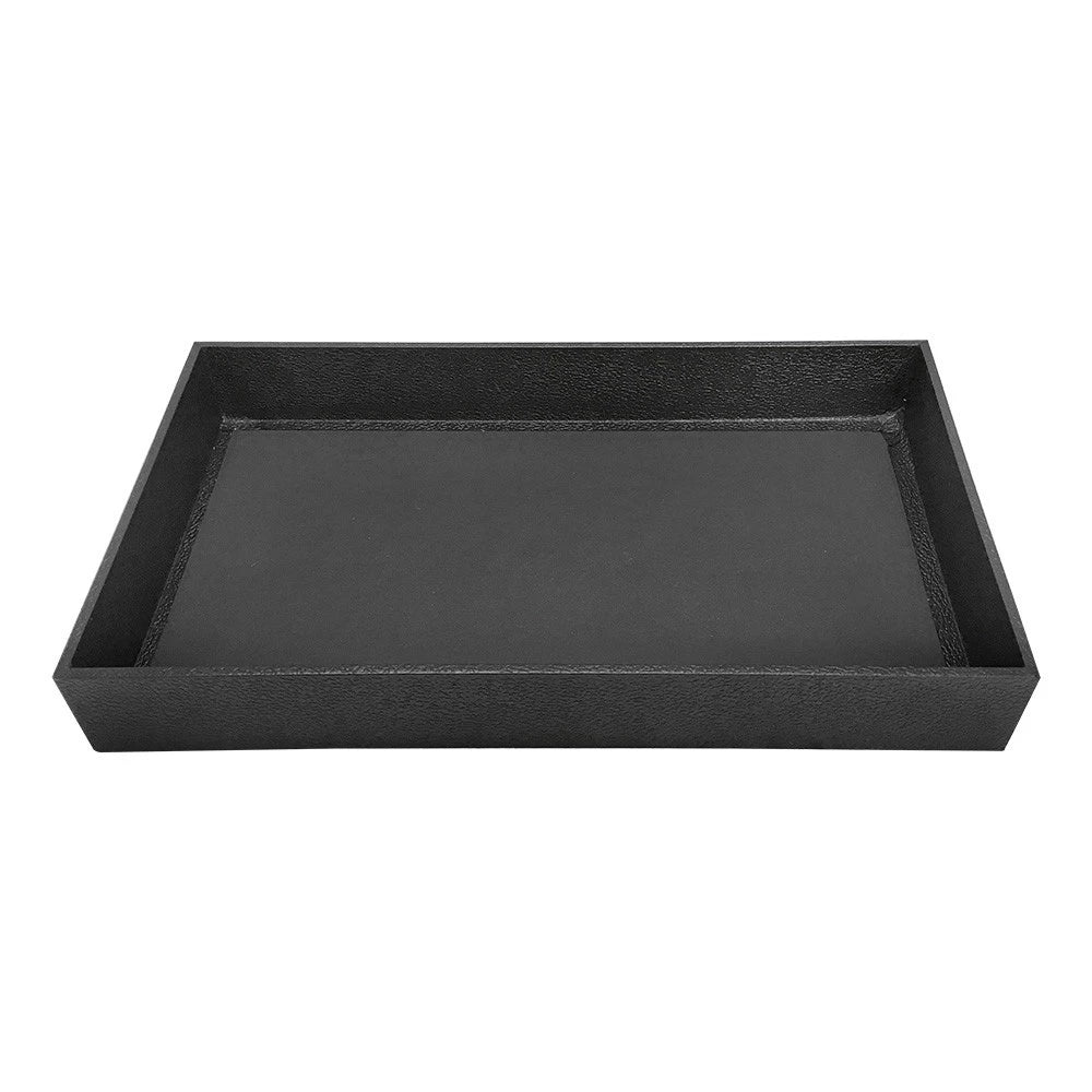 Black Stackable Jewelry Organizer Tray 2" Deep Display Case For