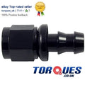 An-6 Straight Push-on Fuel Hose Fitting Black